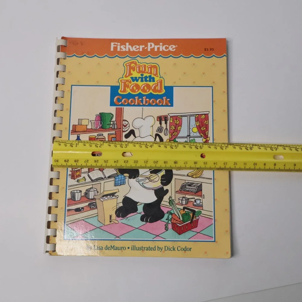Vintage 1988 Fisher Price Fun with Food Cookbook Kids Retro Spiral‎ Bound 80s